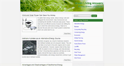 Desktop Screenshot of greenlivinganswers.com