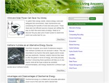 Tablet Screenshot of greenlivinganswers.com
